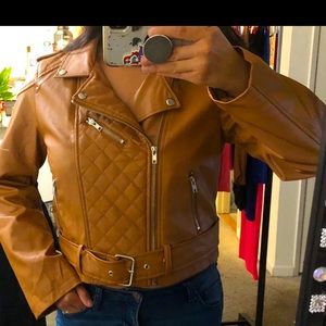 Faux leather jacket